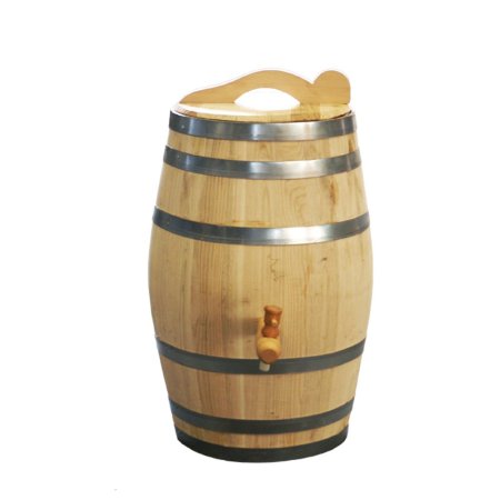 Ton 50 liter kastanje kraan/handvat Ton 50 liter kastanje kraan/handvat