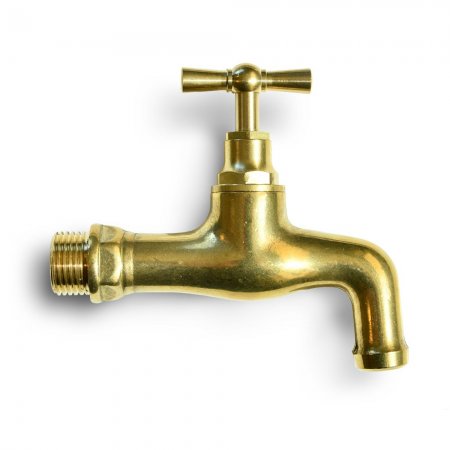 Tapkraan messing 1/2" gladde uitloop Tapkraan messing 1/2" gladde uitloop