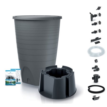 Peruno regenton 260 liter grijs Set voet+vulautomaat Peruno regenton 260 liter grijs Set voet+vulautomaat